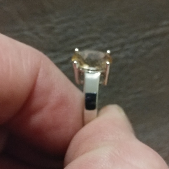 **SOLD** Morganite gemstone on silver stamped ring - Picture 5 of 5